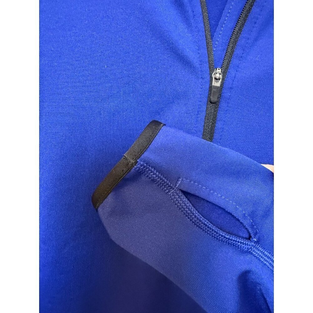 Nike PRO Women's 1/4 Zip Bright Blue Dri Fit Top - Size Medium - Picture 11 of 13